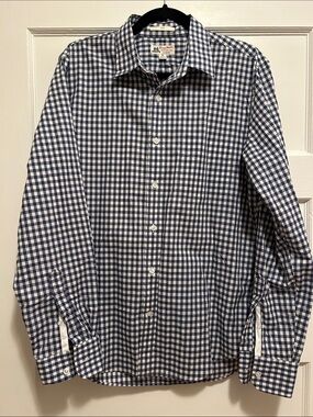 J.Crew x Thomas Mason Ludlow Slim-Fit Blue Gingham Shirt Men’s M